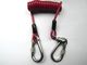 5.0 mm Red  Stopdrop Tool Lanyard Cable With Stainless Locking Hooks